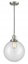 Innovations Lighting 201C-SN-G202-10 - Beacon - 1 Light - 10 inch - Brushed Satin Nickel - Cord hung - Mini Pendant