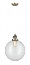 Innovations Lighting 201CSW-AB-G202-12 - Beacon - 1 Light - 12 inch - Antique Brass - Cord hung - Mini Pendant