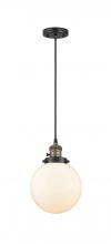 Innovations Lighting 201CSW-BAB-G201-8 - Beacon - 1 Light - 8 inch - Black Antique Brass - Cord hung - Mini Pendant