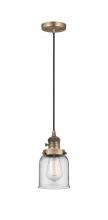 Innovations Lighting 201CSW-BB-G52 - Bell - 1 Light - 5 inch - Brushed Brass - Cord hung - Mini Pendant