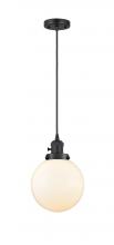 Innovations Lighting 201CSW-BK-G201-8 - Beacon - 1 Light - 8 inch - Matte Black - Cord hung - Mini Pendant