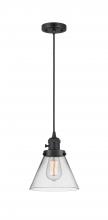 Innovations Lighting 201CSW-BK-G42 - Cone - 1 Light - 8 inch - Matte Black - Cord hung - Mini Pendant