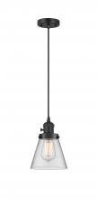 Innovations Lighting 201CSW-BK-G62 - Cone - 1 Light - 6 inch - Matte Black - Cord hung - Mini Pendant