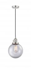 Innovations Lighting 201CSW-PN-G202-8 - Beacon - 1 Light - 8 inch - Polished Nickel - Cord hung - Mini Pendant