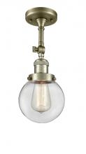 Innovations Lighting 201F-AB-G202-6 - Beacon - 1 Light - 6 inch - Antique Brass - Semi-Flush Mount