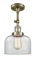 Innovations Lighting 201F-AB-G72-LED - Bell - 1 Light - 8 inch - Antique Brass - Semi-Flush Mount