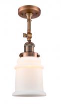Innovations Lighting 201F-AC-G181 - Canton - 1 Light - 6 inch - Antique Copper - Adjustable Semi-Flush Mount