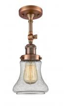 Innovations Lighting 201F-AC-G194 - Bellmont - 1 Light - 6 inch - Antique Copper - Adjustable Semi-Flush Mount