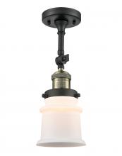 Innovations Lighting 201F-BAB-G181S-LED - Canton - 1 Light - 5 inch - Black Antique Brass - Semi-Flush Mount