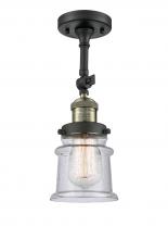 Innovations Lighting 201F-BAB-G184S - Canton - 1 Light - 5 inch - Black Antique Brass - Adjustable Semi-Flush Mount
