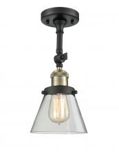 Innovations Lighting 201F-BAB-G62 - Cone - 1 Light - 6 inch - Black Antique Brass - Adjustable Semi-Flush Mount
