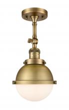 Innovations Lighting 201F-BB-HFS-61-BB - Hampden - 1 Light - 7 inch - Brushed Brass - Adjustable Semi-Flush Mount
