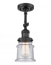 Innovations Lighting 201F-BK-G184S - Canton - 1 Light - 5 inch - Matte Black - Adjustable Semi-Flush Mount