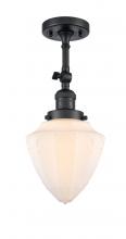 Innovations Lighting 201F-BK-G661-7 - Bullet - 1 Light - 6 inch - Matte Black - Semi-Flush Mount