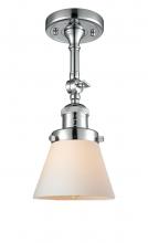 Innovations Lighting 201F-PC-G61 - Cone - 1 Light - 6 inch - Polished Chrome - Semi-Flush Mount