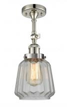 Innovations Lighting 201F-PN-G142-LED - Chatham - 1 Light - 7 inch - Polished Nickel - Semi-Flush Mount