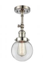 Innovations Lighting 201F-PN-G202-6 - Beacon - 1 Light - 6 inch - Polished Nickel - Adjustable Semi-Flush Mount