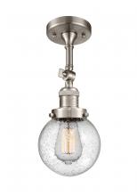 Innovations Lighting 201F-SN-G204-6 - Beacon - 1 Light - 6 inch - Brushed Satin Nickel - Adjustable Semi-Flush Mount