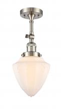 Innovations Lighting 201F-SN-G661-7 - Bullet - 1 Light - 6 inch - Brushed Satin Nickel - Semi-Flush Mount