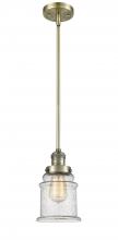 Innovations Lighting 201S-AB-G184 - Canton - 1 Light - 7 inch - Antique Brass - Stem Hung - Mini Pendant