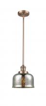 Innovations Lighting 201S-AC-G78-LED - Bell - 1 Light - 8 inch - Antique Copper - Stem Hung - Mini Pendant