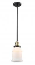 Innovations Lighting 201S-BAB-G181 - Canton - 1 Light - 7 inch - Black Antique Brass - Stem Hung - Mini Pendant