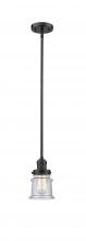 Innovations Lighting 201S-BK-G181S - Canton - 1 Light - 5 inch - Matte Black - Stem Hung - Mini Pendant