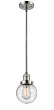 Innovations Lighting 201S-PN-G204-6 - Beacon - 1 Light - 6 inch - Polished Nickel - Stem Hung - Mini Pendant