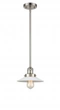 Innovations Lighting 201S-SN-G1-LED - Halophane - 1 Light - 9 inch - Brushed Satin Nickel - Stem Hung - Mini Pendant