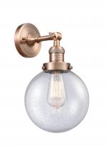 Innovations Lighting 203-AC-G204-8 - Beacon - 1 Light - 8 inch - Antique Copper - Adjustable Sconce