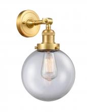 Innovations Lighting 203-SG-G202-8 - Beacon - 1 Light - 8 inch - Satin Gold - Adjustable Sconce