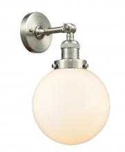 Innovations Lighting 203-SN-G201-8 - Beacon - 1 Light - 8 inch - Brushed Satin Nickel - Adjustable Sconce