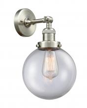 Innovations Lighting 203-SN-G202-8 - Beacon - 1 Light - 8 inch - Brushed Satin Nickel - Adjustable Sconce