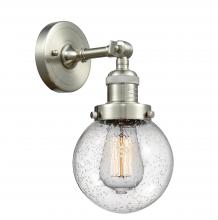 Innovations Lighting 203-SN-G204-6-LED - Beacon - 1 Light - 6 inch - Brushed Satin Nickel - Adjustable Sconce