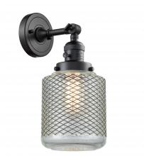 Innovations Lighting 203SW-BK-G262-LED - Stanton - 1 Light - 6 inch - Matte Black - Sconce