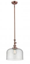 Innovations Lighting 206-AC-G74-L - Bell - 1 Light - 12 inch - Antique Copper - Stem Hung - Adjustable Mini Pendant