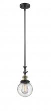 Innovations Lighting 206-BAB-G204-6 - Beacon - 1 Light - 6 inch - Black Antique Brass - Stem Hung - Adjustable Mini Pendant