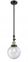 Innovations Lighting 206-BAB-G204-8 - Beacon - 1 Light - 8 inch - Black Antique Brass - Stem Hung - Adjustable Mini Pendant