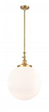 Innovations Lighting 206-SG-G201-16 - Beacon - 1 Light - 16 inch - Satin Gold - Stem Hung - Mini Pendant