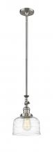 Innovations Lighting 206-SN-G713 - Bell - 1 Light - 8 inch - Brushed Satin Nickel - Stem Hung - Mini Pendant