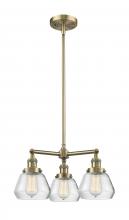 Innovations Lighting 207-AB-G172 - Fulton - 3 Light - 22 inch - Antique Brass - Stem Hung - Chandelier