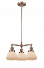 Innovations Lighting 207-AC-G171-LED - Fulton - 3 Light - 22 inch - Antique Copper - Stem Hung - Chandelier