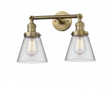 Innovations Lighting 208-BB-G62 - Cone - 2 Light - 16 inch - Brushed Brass - Bath Vanity Light