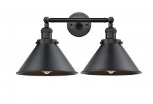 Innovations Lighting 208-BK-M10-BK-LED - Briarcliff - 2 Light - 19 inch - Matte Black - Bath Vanity Light