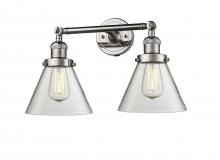 Innovations Lighting 208-PN-G42 - Cone - 2 Light - 18 inch - Polished Nickel - Bath Vanity Light