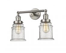 Innovations Lighting 208-SN-G184 - Canton - 2 Light - 17 inch - Brushed Satin Nickel - Bath Vanity Light