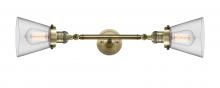Innovations Lighting 208L-AB-G62 - Cone - 2 Light - 6 inch - Antique Brass - Adjustable Bath Vanity Light
