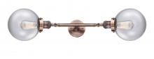 Innovations Lighting 208L-AC-G202-8 - Beacon - 2 Light - 8 inch - Antique Copper - Adjustable Bath Vanity Light