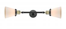 Innovations Lighting 208L-BAB-G61 - Cone - 2 Light - 6 inch - Black Antique Brass - Adjustable Bath Vanity Light