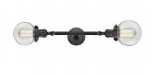 Innovations Lighting 208L-BK-G202-6 - Beacon - 2 Light - 6 inch - Matte Black - Adjustable Bath Vanity Light